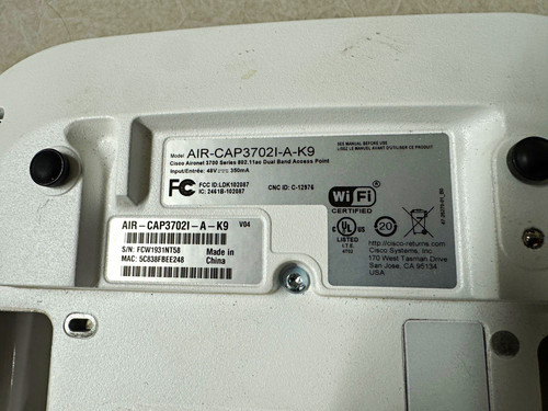 Cisco air cap3702i - cisco, air-cap3702i-a-k9